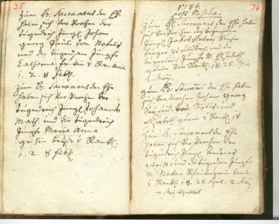 Rankweil Eheaufgebote 1784 35-36