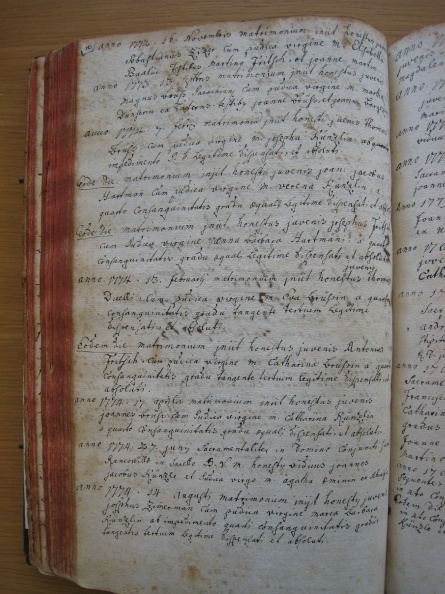 Uebersaxen Ehen 1772-1774